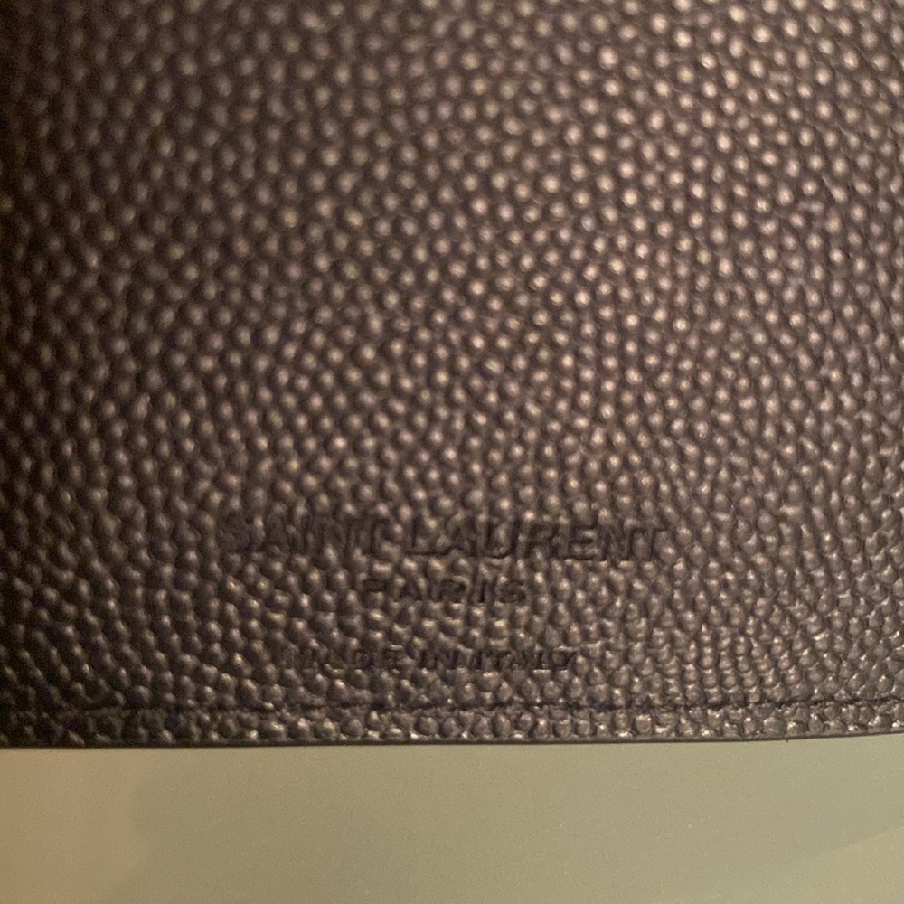 NIB Auth YVES SAINT LAURENT YSL leather WALLET w/ dust bag Made in ITALY - Picture 7 of 16
